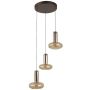 Italux Carote PND-24011-3-COPP Visilica 3x16W/LED 3000K 1002lm IP20