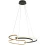 Italux Casar PND-24002-BK-GD Visilica 1x40W/LED 3000K/4000K/6000K 3400lm IP20