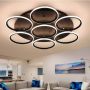 Altavola Design Ledowe okręgi LA078/CE_7_out_3k_black Stropna svjetiljka 7x86W/LED 3000K 5160lm IP44