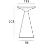 Maxlight FUNGHI T0064 Stolna svjetiljka 1x1.6w/led 2700k 160lm ip44