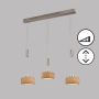 Fischer&Honsel SHINE-WOOD 61073 Visilica 3x9W/LED 2700K 2900 lm IP20