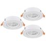 Eglo BARRANCO 902262 Ugradbeno downlight svjetlo 3x4.5W/LED 2700K, 4000K, 6500K 3X450lm ip20
