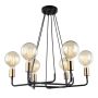 Italux BETTY MDM-3901/6 BK+BRO Visilica 6x40W/E27 IP20
