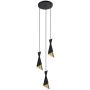 Italux MALIA PND-85949-3 BK+GD Visilica 3x40W/E27 IP20