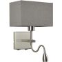 Italux NORTE WL-1122-2-BLSNRCG Zidna svjetiljka 2x60W, 3W/E27, LED 3000K 350LM IP20