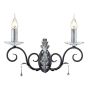 Elstead Lighting AMARILLI AML2-BLK-SILVER Zidna svjetiljka 2x60W/E14