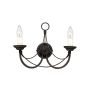 Elstead Lighting CARISBROOKE CB2-BLACK Zidna svjetiljka 2x60W/E14