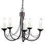 Elstead Lighting CARISBROOKE CB5-BLACK Luster 5x60W/E14