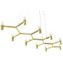 King Home ATOMIC LONG DW-d1005-10C.GOLD Visilica 10x10W/G9 IP20