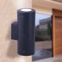 Fumagalli Franca FMG-FRANCA90-2LT-BLK Zidna svjetiljka 2x6W/GU10 4000K-2700K 732lm IP55