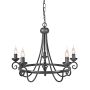 Elstead Lighting HARLECH HR5-BLACK Luster 5x60W/E14