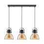 Italux DARLENA PND-22371-3-BK+AMB Visilica 3x40W/E27 IP20