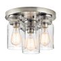 Kichler BRINLEY KL-BRINLEY-F-NI Plafonjera 3x60W/E27