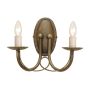 Elstead Lighting MINSTER MN2-BLK-GOLD Zidna svjetiljka 2x60W/E14