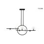 King Home ALURE LINE TWIN MSE010100346 Stropna svjetiljka 7x5W|16W/G9 3000K 1280LM IP20