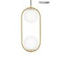 King Home AURELIA TWIN MSE010100303 Visilica 2x40W/E14 IP20