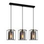 Italux KALULA PND-78901-3-BK+SG Visilica 3x40W/E27 IP20