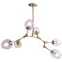 Step Into Design MODERN ORCHID ST-1232-6 GOLD transparent Stropna svjetiljka 6x60W/E27 IP20