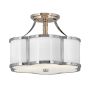 Quintiesse CHANCE QN-CHANCE-SF-S-PN Stropna svjetiljka 2x60W/E27