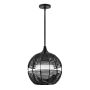 Quintiesse Maddox QN-MADDOX-P-S-BK-BK lampa wisząca 1x60W/E27 IP44
