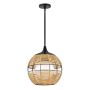 Quintiesse Maddox QN-MADDOX-P-S-BK-CAM lampa wisząca 1x60W/E27 IP44