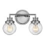 Quintiesse POPPY QN-POPPY2-PC-BATH Zidna svjetiljka 2x60W/E27 IP44