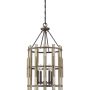 Quoizel WOOD HOLLOW QZ-WOOD-HOLLOW-4P Visilica 4x60W/E14