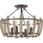 Quoizel WOOD HOLLOW QZ-WOOD-HOLLOW-SF Stropna svjetiljka 4x60W/E14
