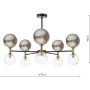 Dar Lighting Takara TAK2354-03-24 Stropna svjetiljka 10x20w/g9 ip20