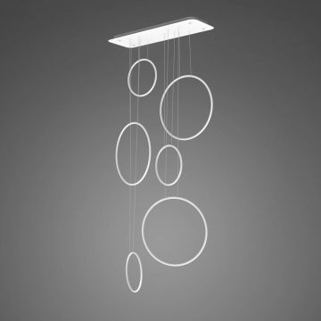 Altavola Design Ledowe okręgi LA076/P_90_in_4k_white_dimm Visilica 6x130W/LED 4000K 7800lm IP44
