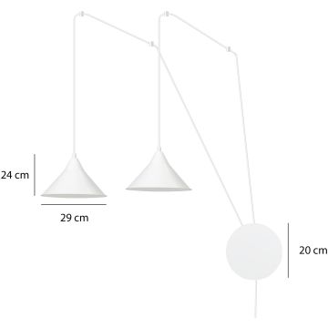 Emibig ABRAMO 159/2 Zidna svjetiljka 2x60W/E27 IP20
