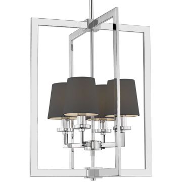 Cosmolight LONDON P04021CH-BK Stropna svjetiljka 4x40W/E14 IP20