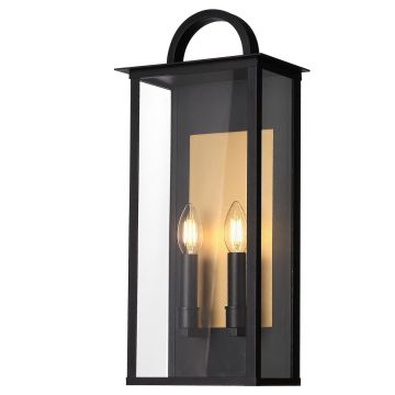 Cosmolight MALIBU W02548BK Zidna svjetiljka 2x25W/E14 IP23