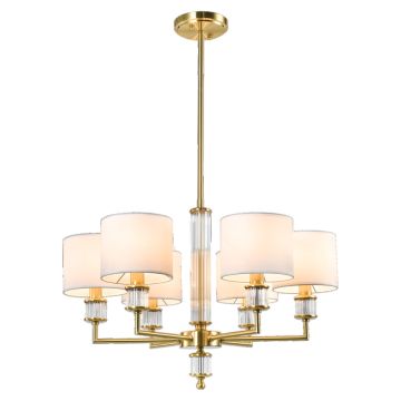 Cosmolight SUTTON P06692BR-WH Stropna svjetiljka 6x40W/E14 ip20
