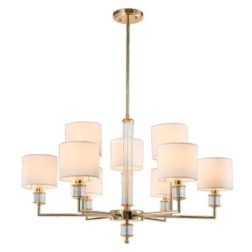 Cosmolight SUTTON P09378AU-WH Stropna svjetiljka 9x40W/E14 ip20