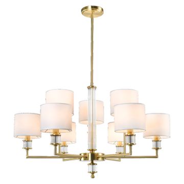 Cosmolight SUTTON P09685BR-WH Stropna svjetiljka 9x40W/E14 ip20