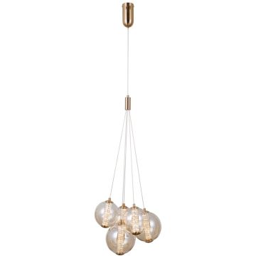 Italux Butero PND-34359-5-HBR-AMB Visilica 5x20W/LED 3000K 1830lm IP20