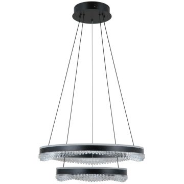 Italux Morte PND-34535-2L-BK Visilica 2x70W/LED 3000K/4000K/6000K 4900lm IP20
