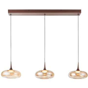 Italux Tenele PND-24028-3B-COPP Visilica 3x21W/LED 3000K 1300lm IP20