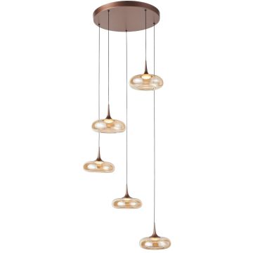 Italux Tenele PND-24028-5A-COPP Visilica 5x35W/LED 3000K 1514lm IP20