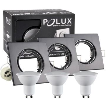 Polux OLIN 305879 Ugradbeno downlight svjetlo 1x3,5W/GU10 3000K 250LM IP20