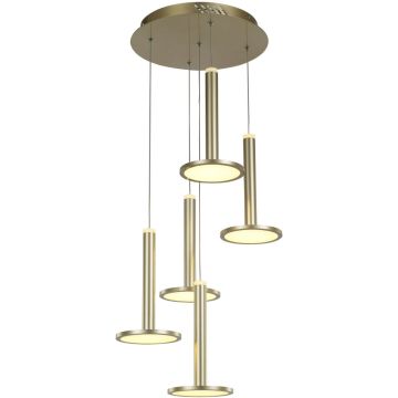 Italux Oliver MD17033012-5A GOLD Visilica 5x60W/LED 3000K 3360lm IP20