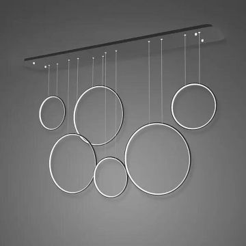 Altavola Design Ledowe okręgi LA076/P_180_in_3k_black Visilica 6x130W/LED 3000K 7800lm IP44