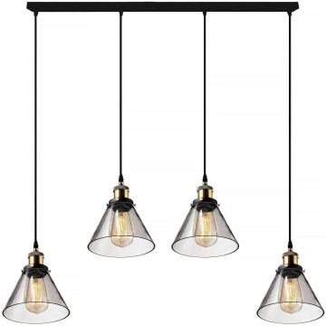 Altavola Design NEW YORK LOFT LA034/CL4_smoky Visilica 4x40W/E27 IP20