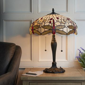 Endon DRAGONFLY BEIGE 64085 Stolna svjetiljka 2x60W/E27 IP20