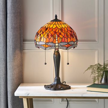 Endon DRAGONFLY FLAME 64092 Stolna svjetiljka 2x60W/E27 IP20