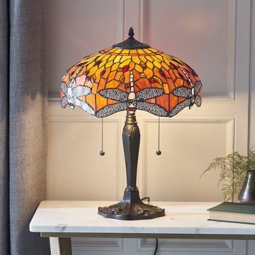 Endon DRAGONFLY FLAME 64093 Stolna svjetiljka 2x60W/E27 IP20