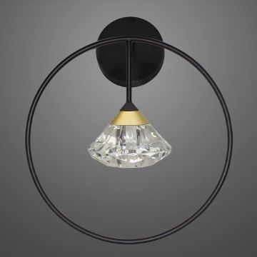 Altavola Design Tiffany LA059/W_black Zidna svjetiljka 1x1x3W/LED 3000K 180lm IP20