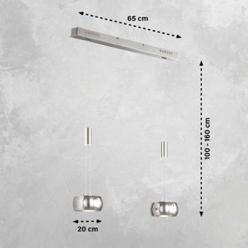 Fischer&Honsel Colette 60989 Visilica 2x9W/LED 2700K 1900 lm IP20