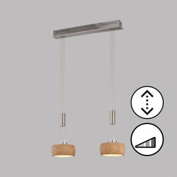 Fischer&Honsel SHINE-WOOD 61074 Visilica 2x9W/LED 2700K 1900 lm IP20